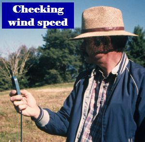 Checking wind speed